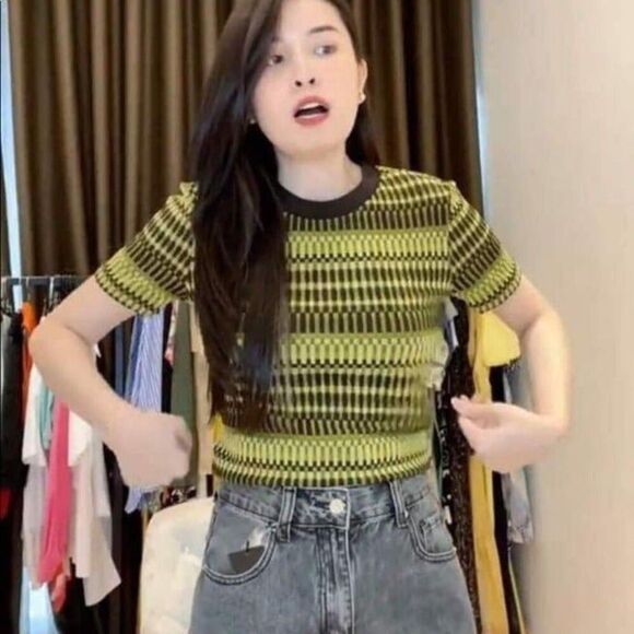 ZARA JACQUARD T-SHIRT Size M - Picture 7 of 11